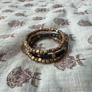 Universal Thread (Target) Black and Gold Bracelet Set for Women